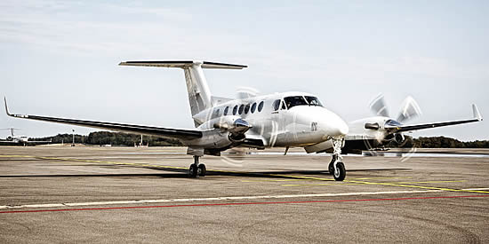 Luxaviation's FLYER service features the King Air 250..